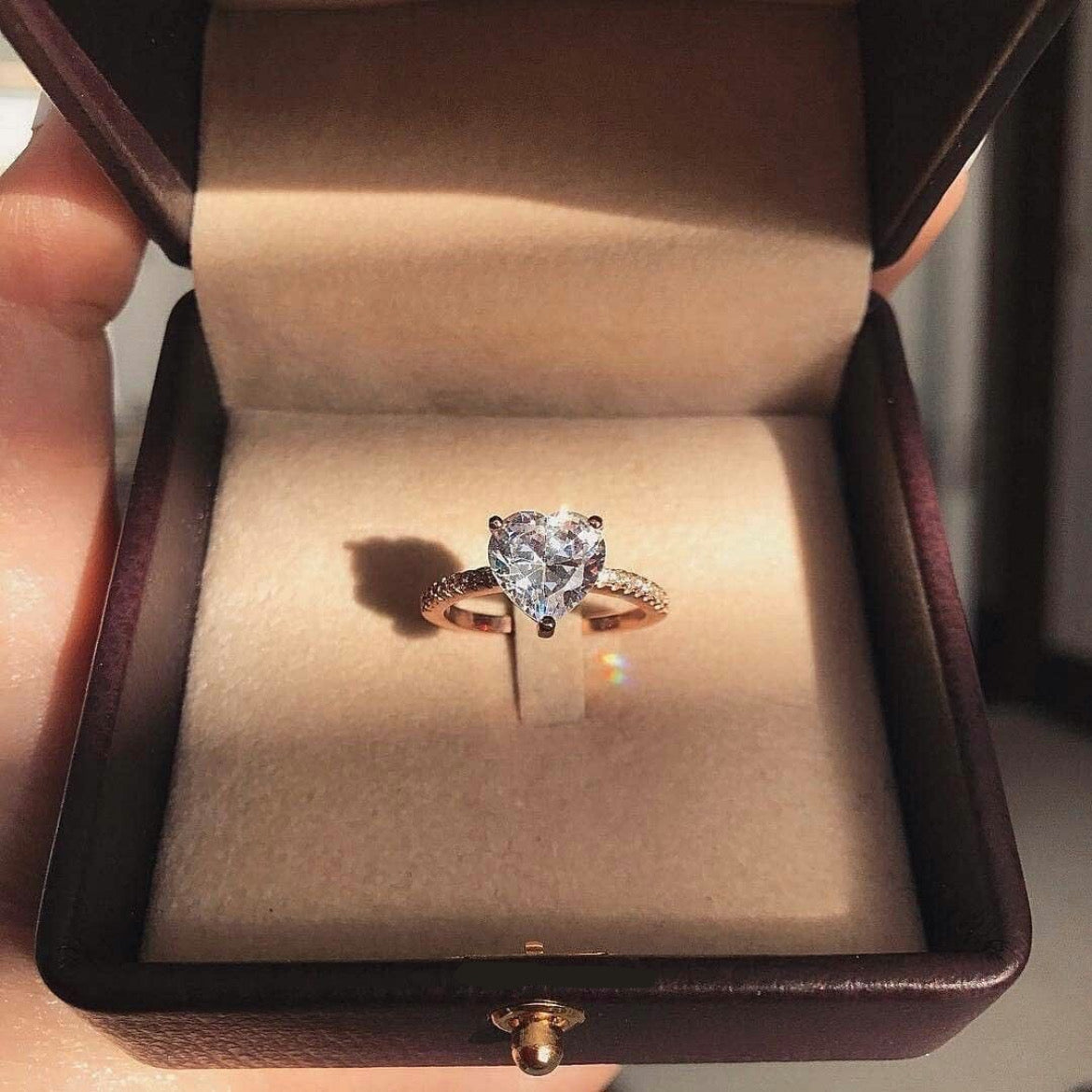 Carina Heart Ring - Opal Whispers