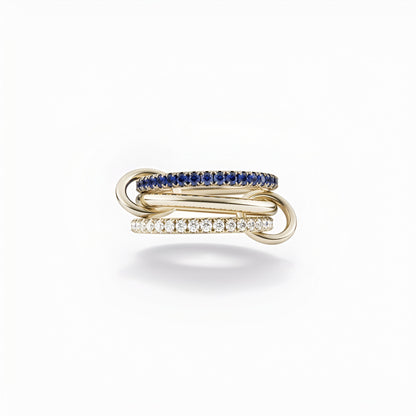 Interllacio Blue Ring - Opal Whispers