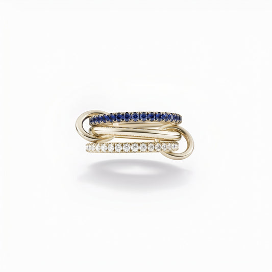 Interllacio Blue Ring - Opal Whispers