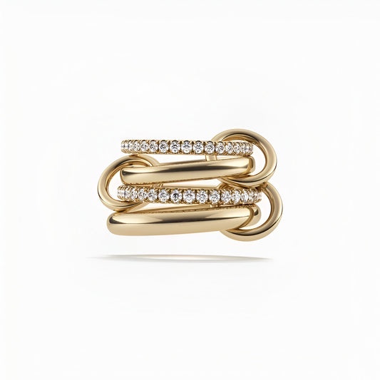 Interllacio White Ring - Opal Whispers