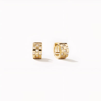 DPLAOPA 925 Sterling Silver Gold CZ Zircon Thick Hoop Earrings Piercing Vintage Luxury Party Wedding Fine Gift Women Jewelry - Opal Whispers