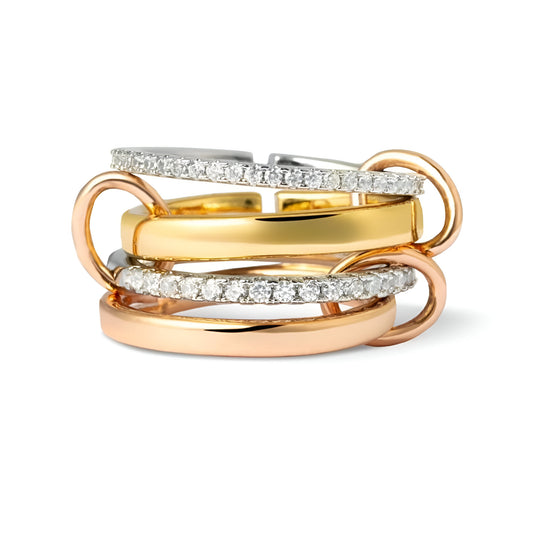 Interllacio thick Ring - Opal Whispers