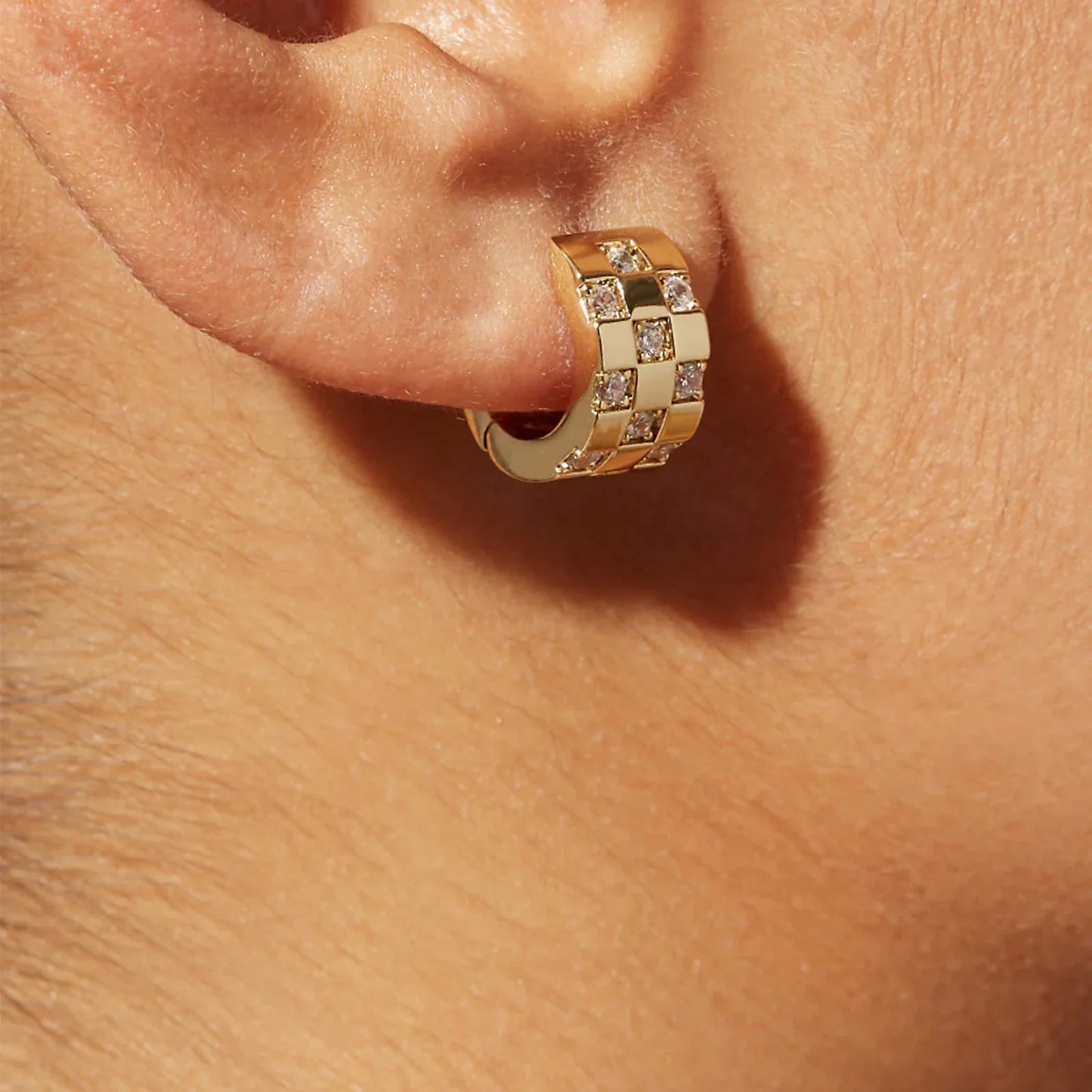 DPLAOPA 925 Sterling Silver Gold CZ Zircon Thick Hoop Earrings Piercing Vintage Luxury Party Wedding Fine Gift Women Jewelry - Opal Whispers